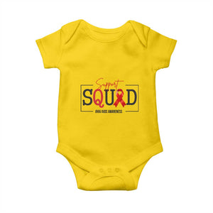 Support Squad Red Ribbon HIV AIDS Awareness Month Gift Baby Onesie TS12 Daisy Print Your Wear