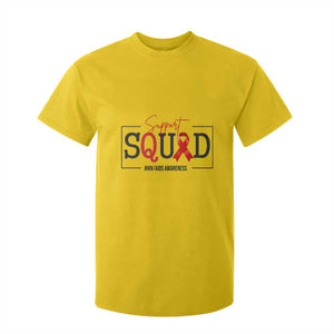 Support Squad Red Ribbon HIV AIDS Awareness Month Gift T Shirt For Kid TS12 Daisy Print Your Wear