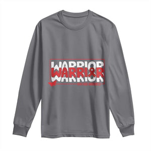 HIV Awareness Warrior Long Sleeve Shirt Red Ribbon Fighter Gift TS12 Charcoal Print Your Wear