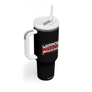HIV Awareness Warrior Tumbler With Handle Red Ribbon Fighter Gift TS12 Print Your Wear