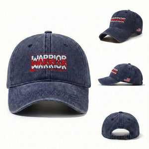 HIV Awareness Warrior Washed Cotton Baseball Cap Red Ribbon Fighter Gift TS12 Washed Cap Universal Fit Navy Print Your Wear