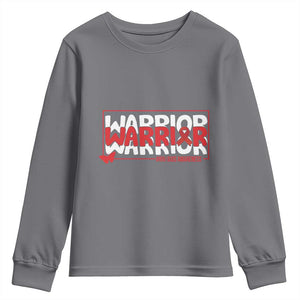 HIV Awareness Warrior Youth Sweatshirt Red Ribbon Fighter Gift TS12 Charcoal Print Your Wear