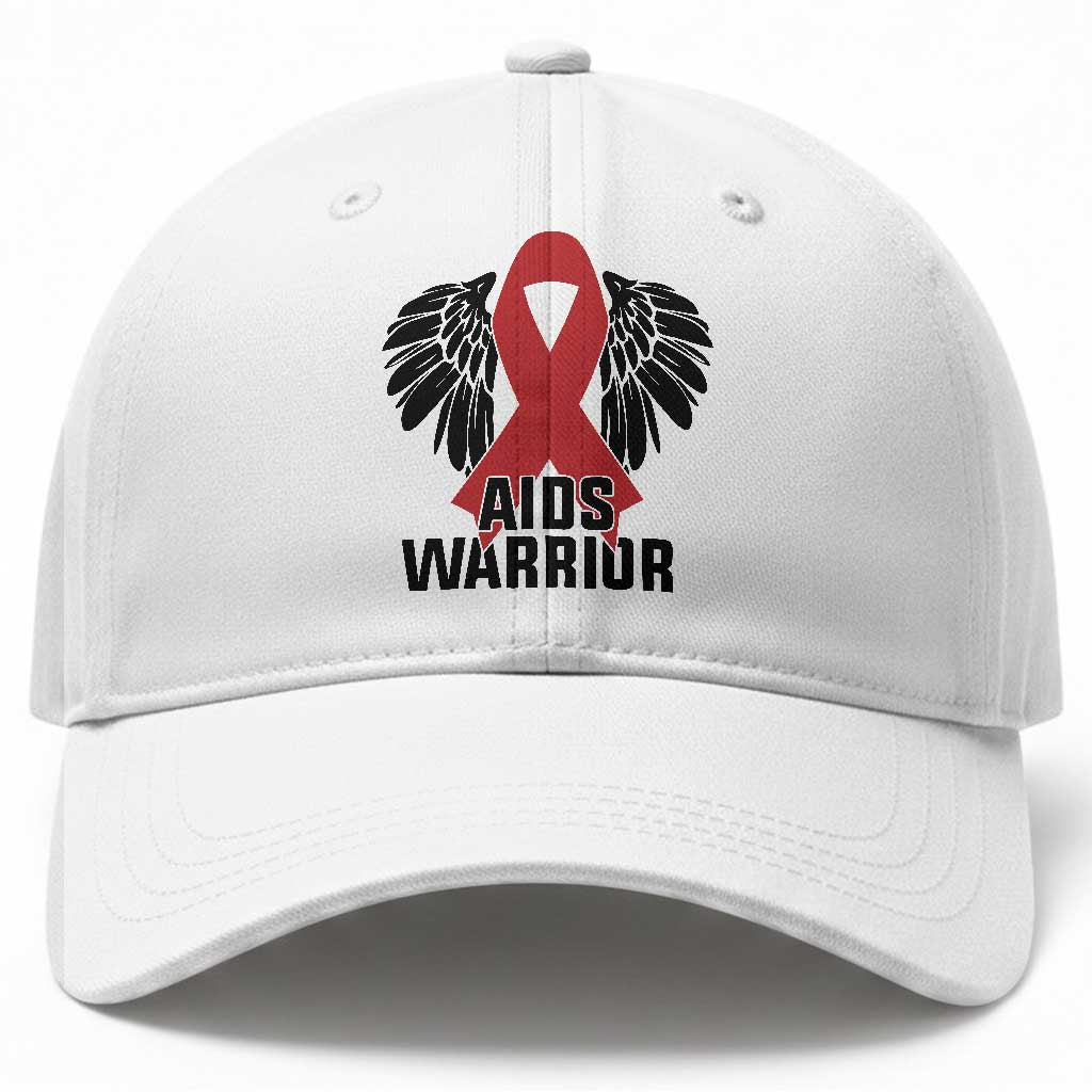 Aids Warrior Baseball Cap Red Ribbon HIV Awareness Gift TS12 Print Your Wear