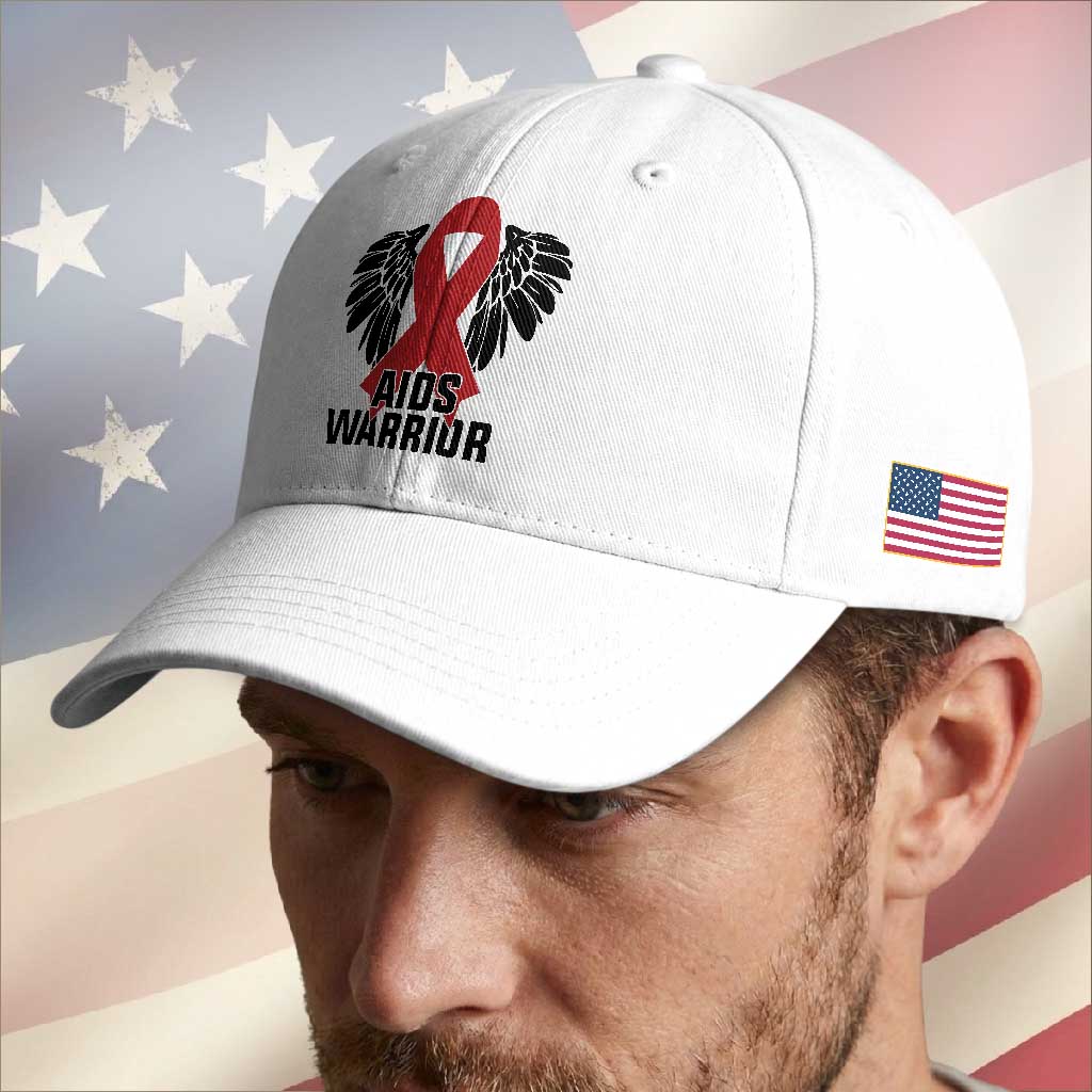 Aids Warrior Baseball Cap Red Ribbon HIV Awareness Gift TS12 Print Your Wear