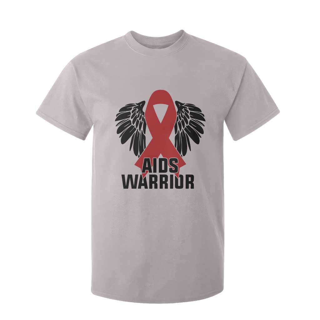 Aids Warrior T Shirt For Kid Red Ribbon HIV Awareness Gift TS12 Ice Gray Print Your Wear