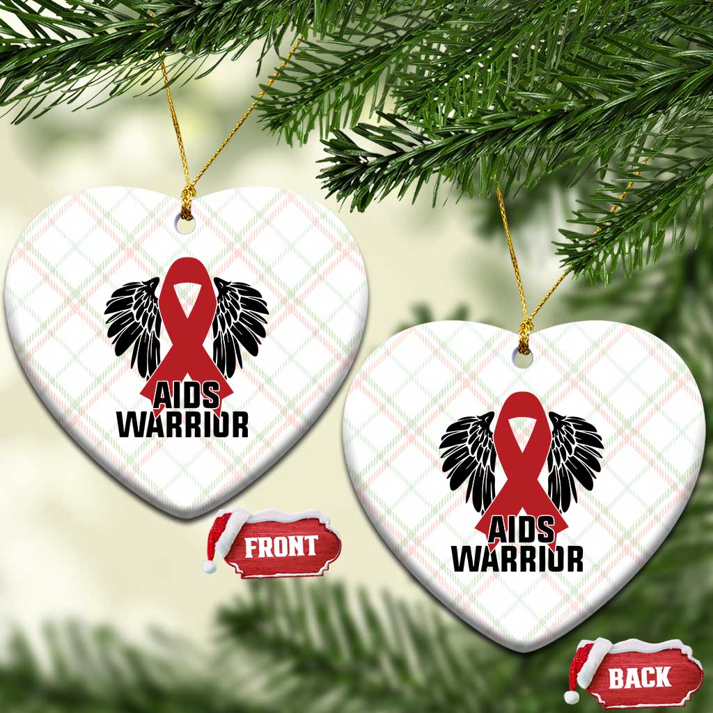 Aids Warrior Ceramic Ornament Red Ribbon HIV Awareness Gift TS12 Print Your Wear