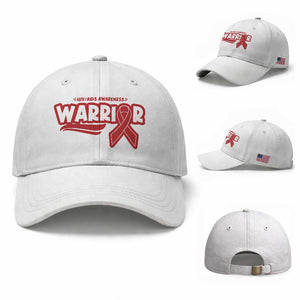 HIV Awareness Warrior Baseball Cap Red Ribbon Support Gift TS12 Baseball Cap Universal Fit White Print Your Wear