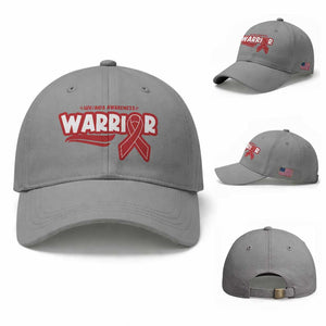 HIV Awareness Warrior Baseball Cap Red Ribbon Support Gift TS12 Baseball Cap Universal Fit Sport Gray Print Your Wear