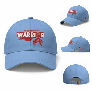 HIV Awareness Warrior Baseball Cap Red Ribbon Support Gift TS12 Baseball Cap Universal Fit Light Blue Print Your Wear