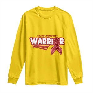 HIV Awareness Warrior Long Sleeve Shirt Red Ribbon Support Gift TS12 Daisy Print Your Wear
