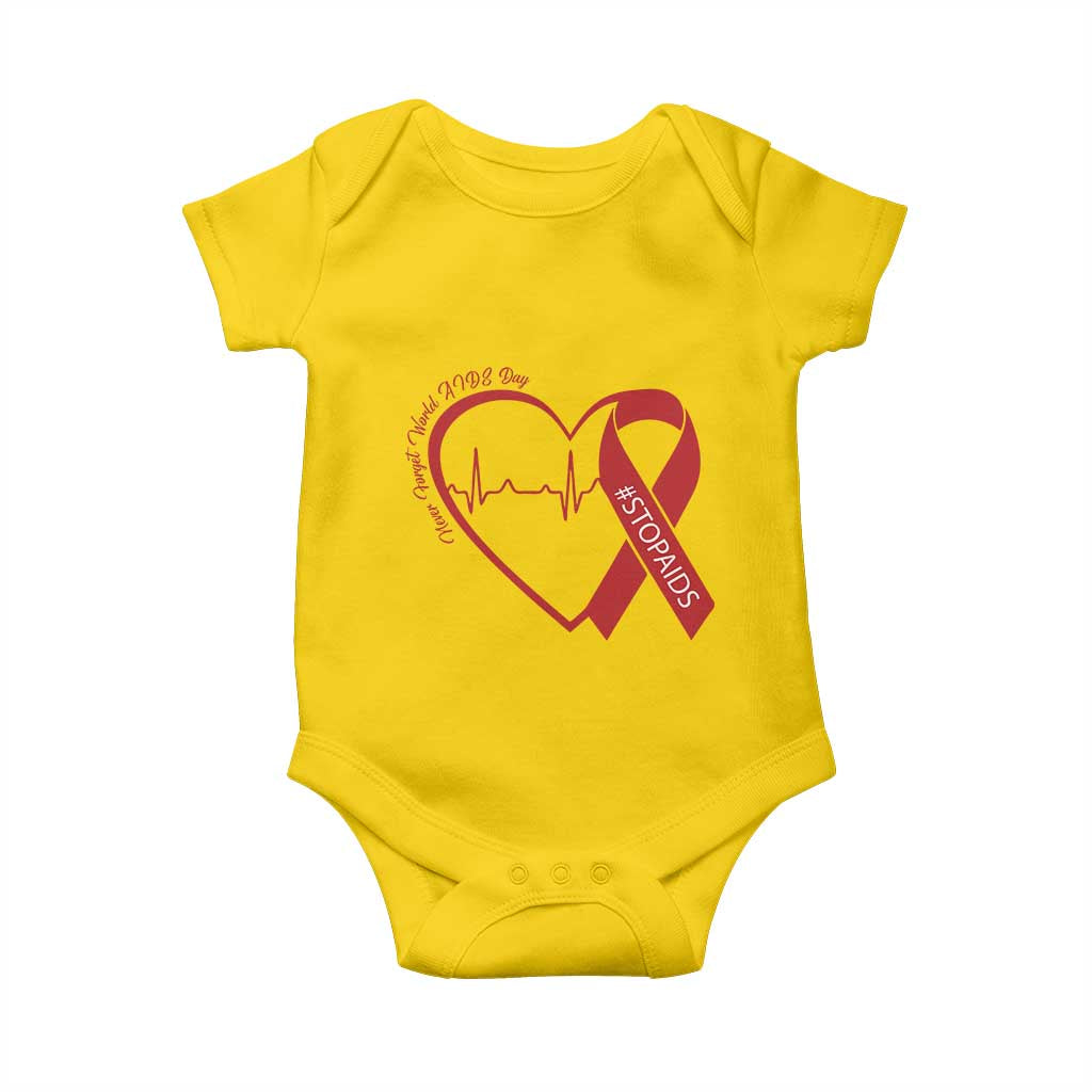 Never Forget World AIDS Day Baby Onesie Red Ribbon HIV Awareness Gift TS12 Daisy Print Your Wear