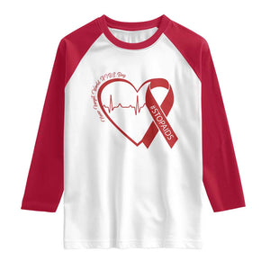 Never Forget World AIDS Day Raglan Shirt Red Ribbon HIV Awareness Gift TS12 White Red Print Your Wear