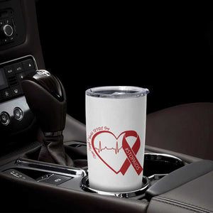 Never Forget World AIDS Day Tumbler Cup Red Ribbon HIV Awareness Gift TS12 Print Your Wear