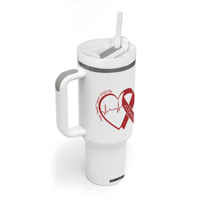 Never Forget World AIDS Day Tumbler With Handle Red Ribbon HIV Awareness Gift TS12 Print Your Wear