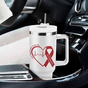 Never Forget World AIDS Day Tumbler With Handle Red Ribbon HIV Awareness Gift TS12 Print Your Wear