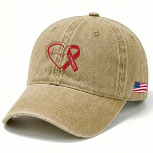 Never Forget World AIDS Day Washed Cotton Baseball Cap Red Ribbon HIV Awareness Gift TS12 Print Your Wear