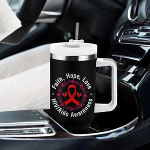 HIV Awareness Empowerment Gift Tumbler With Handle Faith Hope Love TS12 Print Your Wear