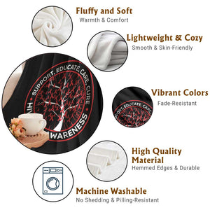 HIV AIDS Awareness Empowerment Gift Throw Blanket Support Educate Care Cure TS12 Print Your Wear