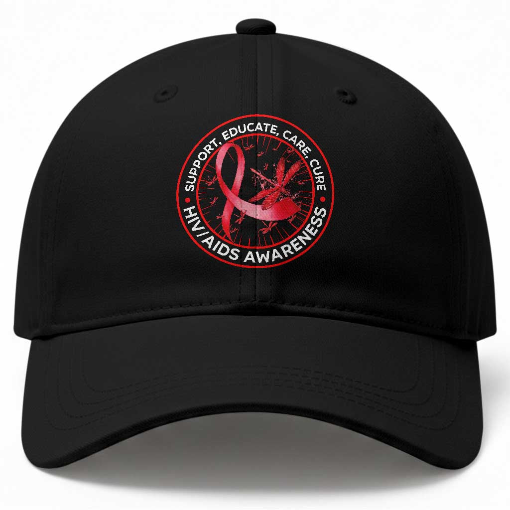 Support Educate Care Cure Baseball Cap HIV Awareness Month Gift TS12 Print Your Wear