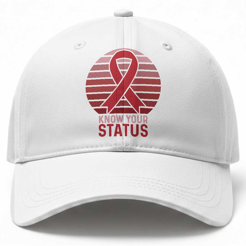 Know Your Status HIV Awareness Baseball Cap World Aids Day Gift TS12 Print Your Wear