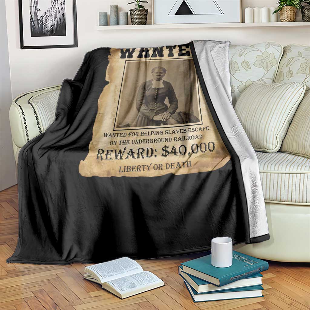 Harriet Tubman Wanted Reward Poster Throw Blanket Freedom Or Death TS12 Print Your Wear