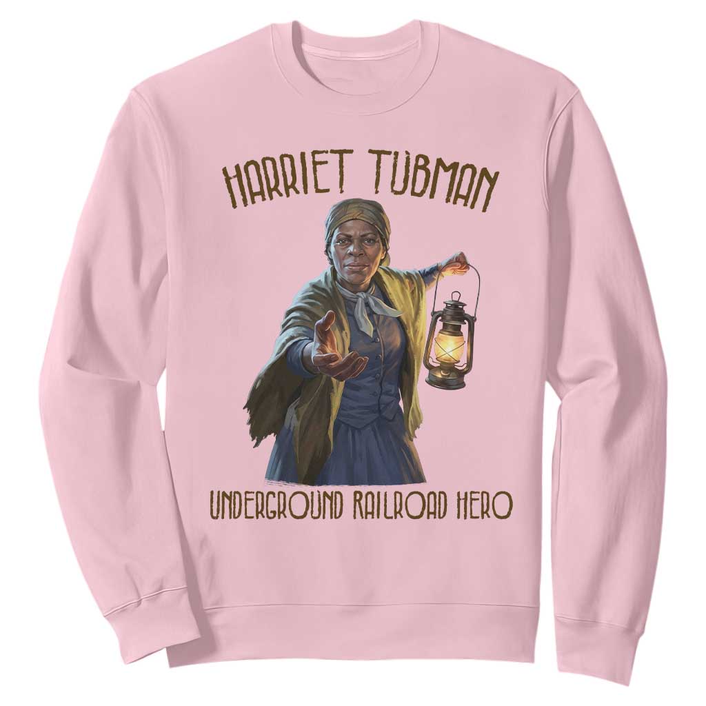 Harriet Tubman Sweatshirt Underground Railroad Hero Black History Month Gift TS12 Light Pink Print Your Wear