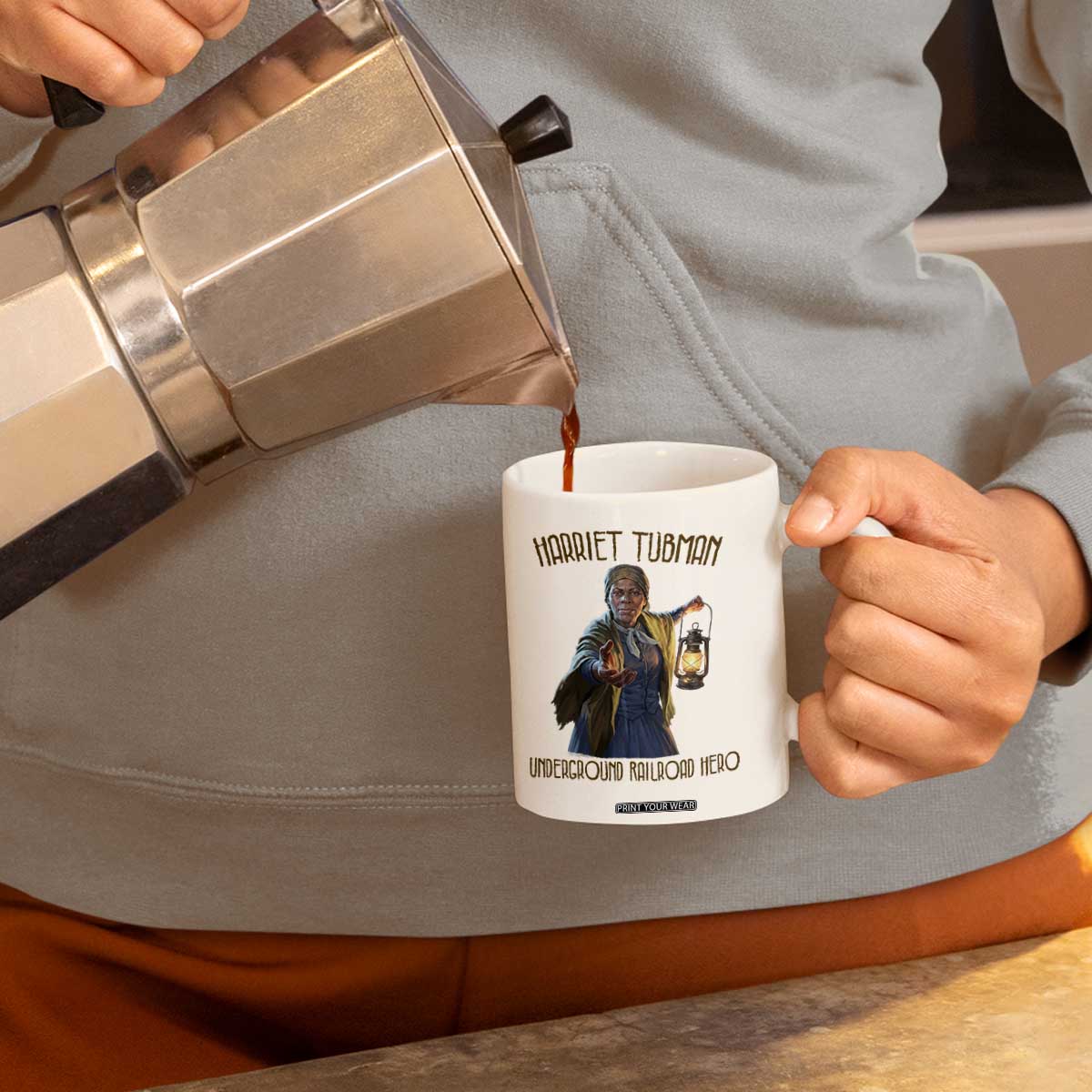 Harriet Tubman Coffee Mug Underground Railroad Hero Black History Month Gift TS12 Print Your Wear