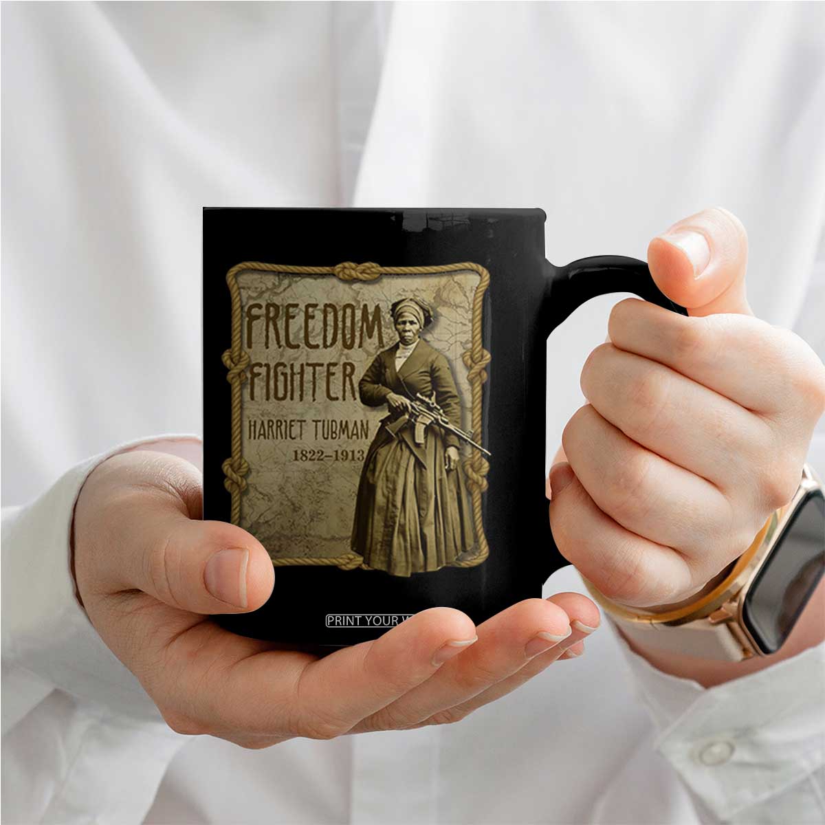 Harriet Tubman Freedom Fighter Coffee Mug Feminist History Gift TS12 Print Your Wear
