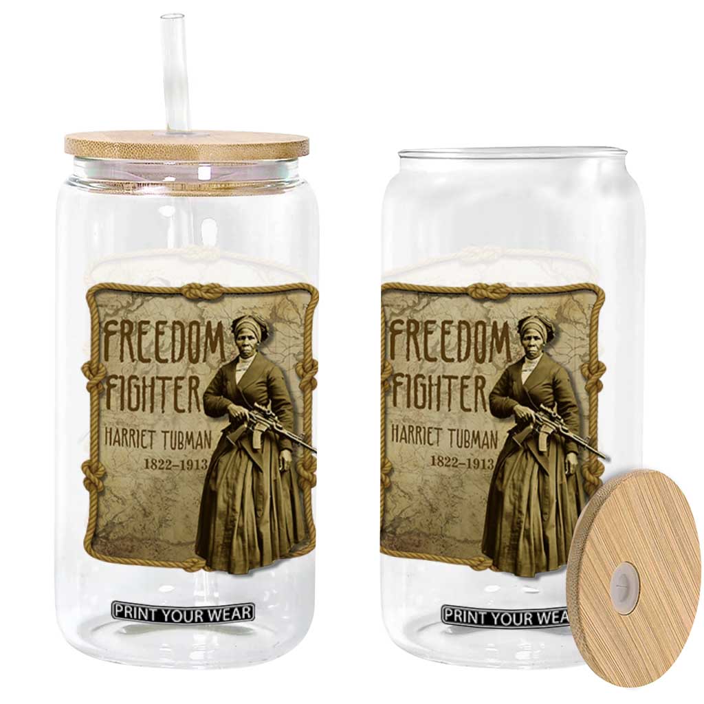 Harriet Tubman Freedom Fighter Glass Can Feminist History Gift TS12 Print Your Wear