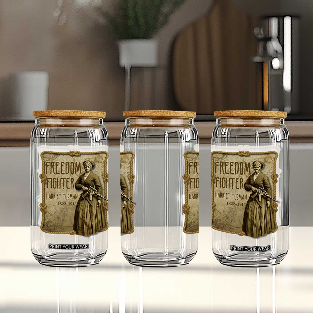 Harriet Tubman Freedom Fighter Glass Can Feminist History Gift TS12 Print Your Wear