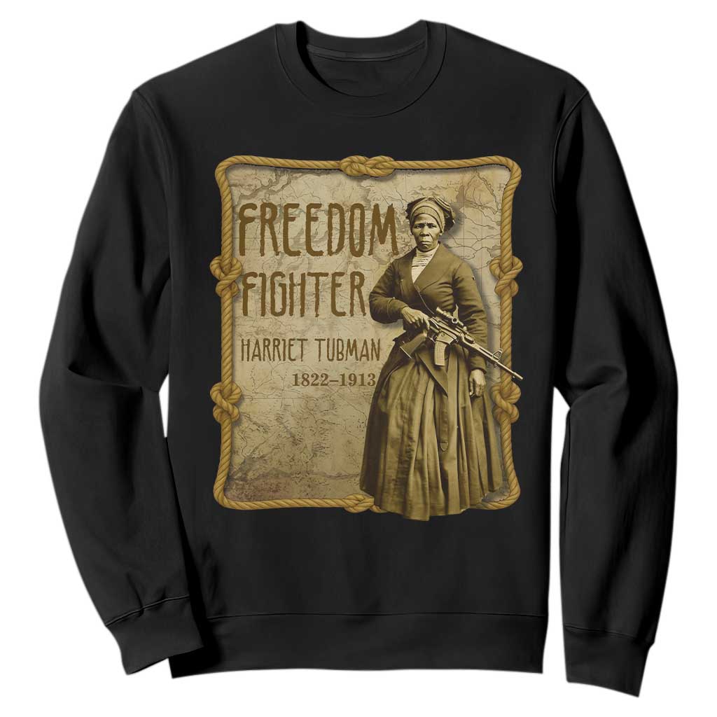 Harriet Tubman Freedom Fighter Sweatshirt Feminist History Gift TS12 Black Print Your Wear