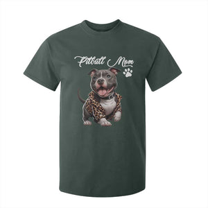 Pitbull Mom T Shirt For Kid Cute Pitbull Puppy Dog Lovers TS12 Dark Forest Green Print Your Wear
