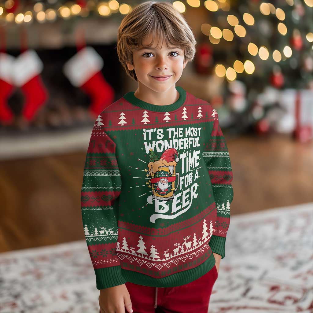 Funny Xmas Drinking Ugly Christmas Sweater It is The Most Wonderful Time For A Beer TS12 Christmas Print Your Wear