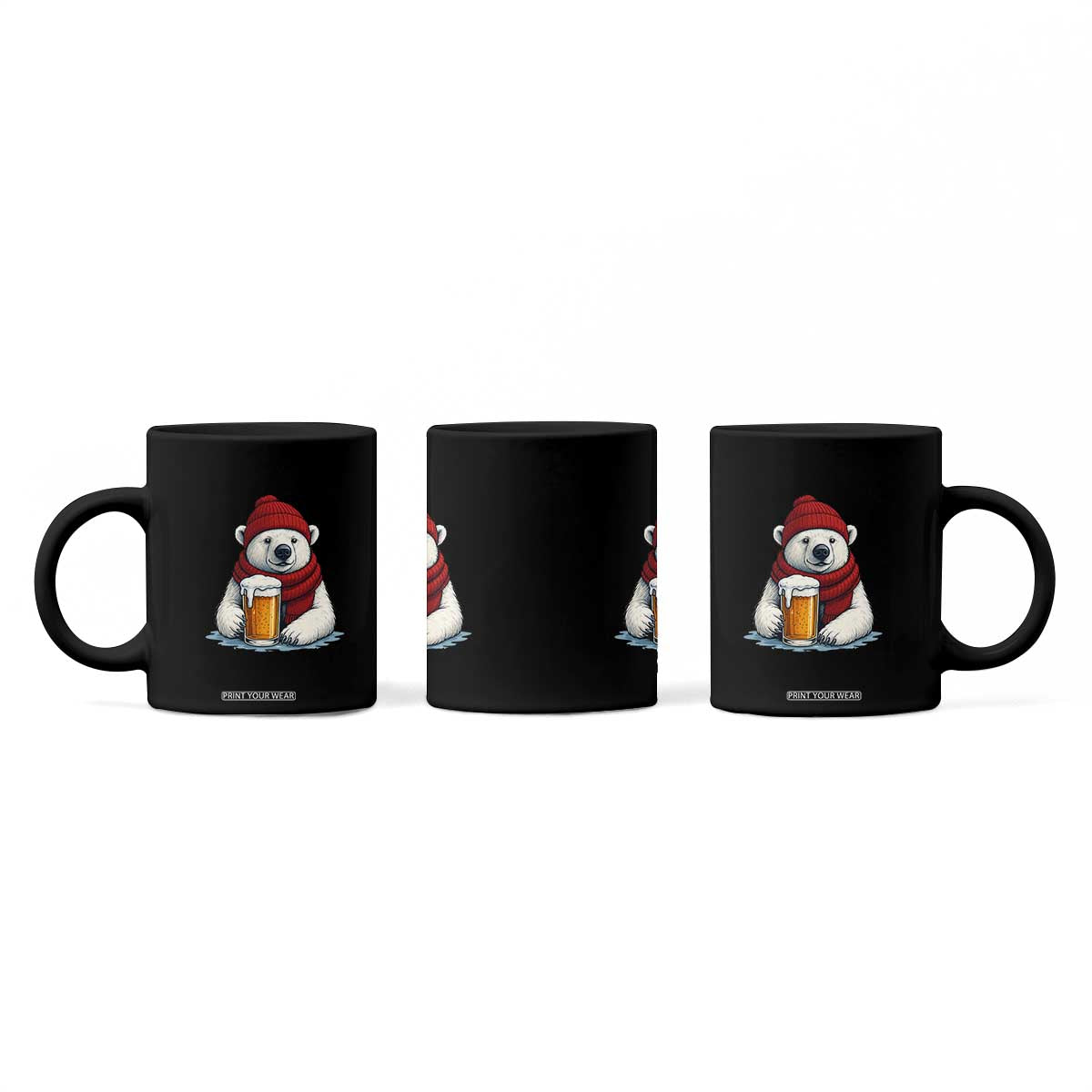 It is The Most Wonderful Time For A Beer Coffee Mug Funny Polar Bear Drinking Beer TS12 Print Your Wear