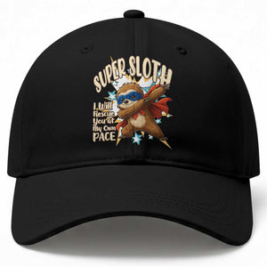 Super Sloth I Will Rescue You Baseball Cap Funny Sloth Lover Gift TS12 Print Your Wear