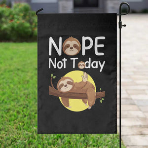 Nope Not Today Garden Flag Funny Sloth Lover Gift TS12 Print Your Wear
