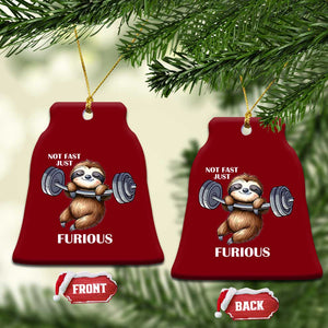 Funny Gym Sloth Ceramic Ornament Not Fast Just Furious TS12 Print Your Wear