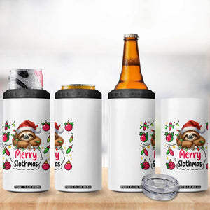 Funny Christmas Sloth 4 in 1 Can Cooler Tumbler Merry Slothmas TS12 Print Your Wear