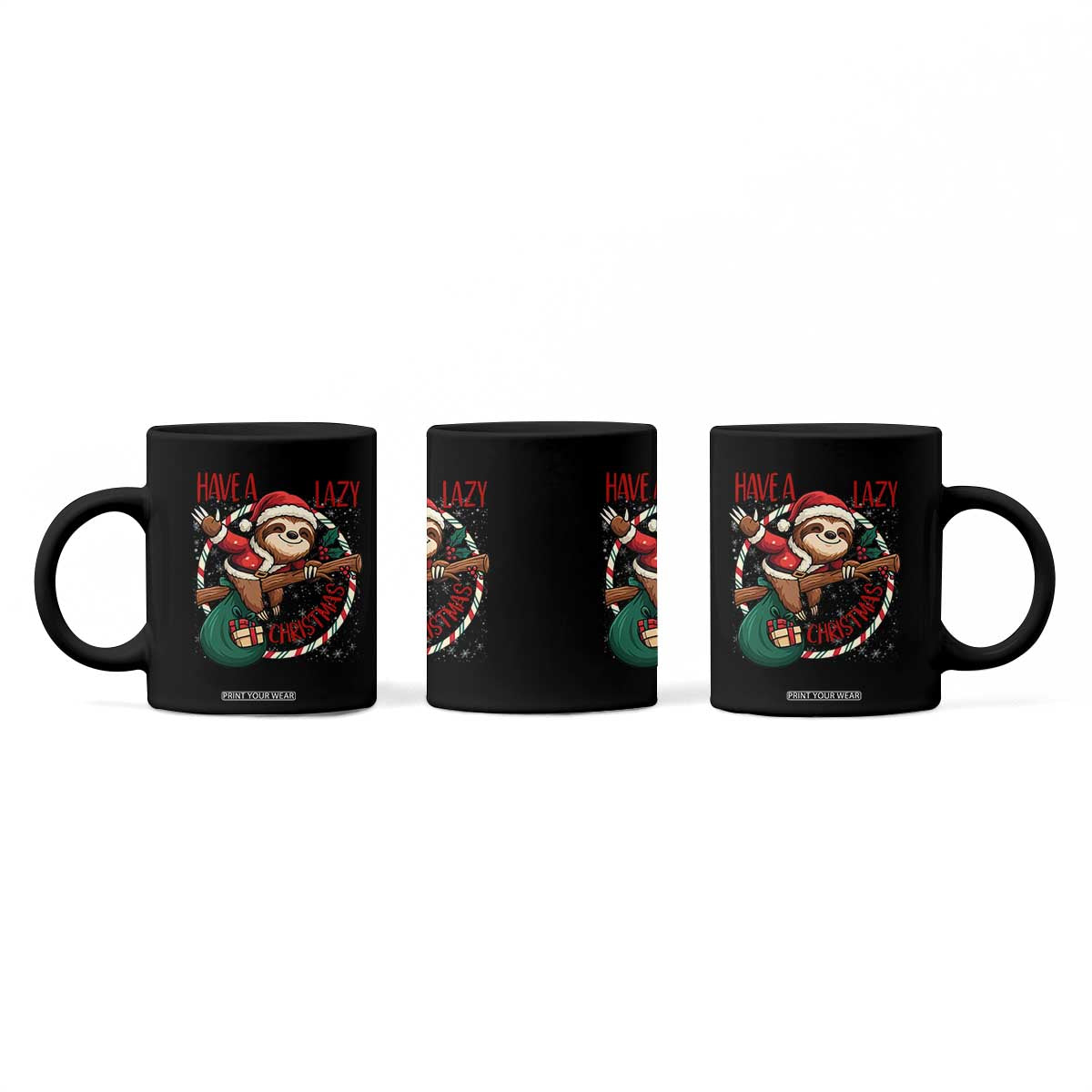 Have A Lazy Christmas Coffee Mug Cute Xmas Sloth TS12 Print Your Wear