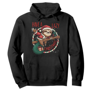 Have A Lazy Christmas Hoodie Cute Xmas Sloth TS12 Black Print Your Wear