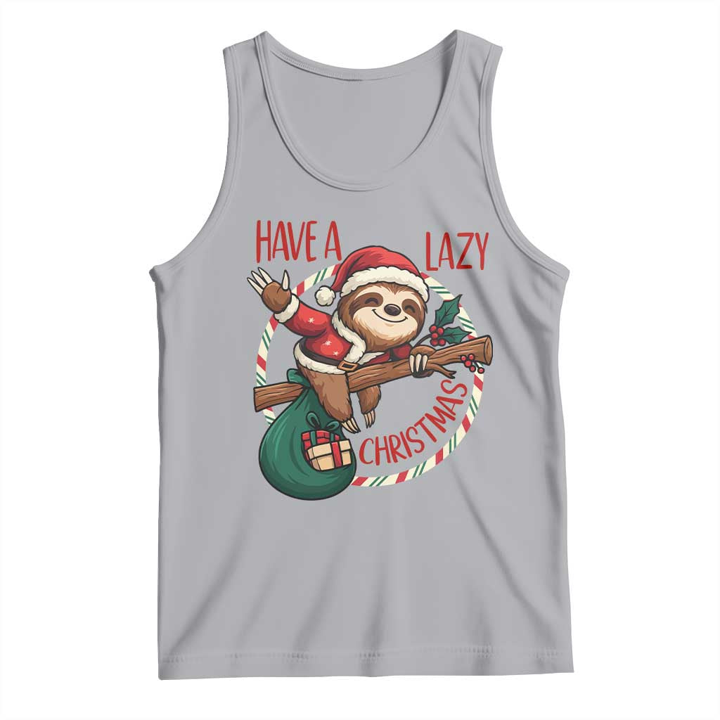 Have A Lazy Christmas Tank Top Cute Xmas Sloth TS12 Athletic Heather Print Your Wear