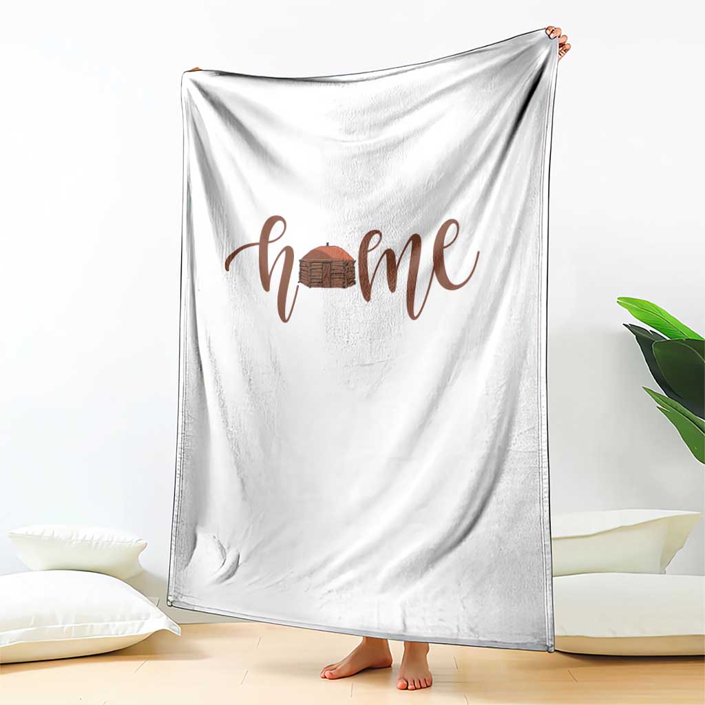Rustic Hogan Home Typography Throw Blanket Native American Heritage Pride TS12 Print Your Wear