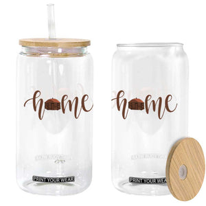 Rustic Hogan Home Typography Glass Can Native American Heritage Pride TS12 Print Your Wear