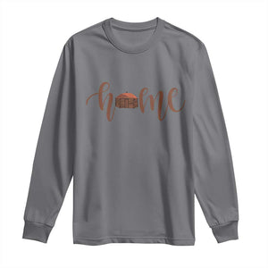 Rustic Hogan Home Typography Long Sleeve Shirt Native American Heritage Pride TS12 Charcoal Print Your Wear