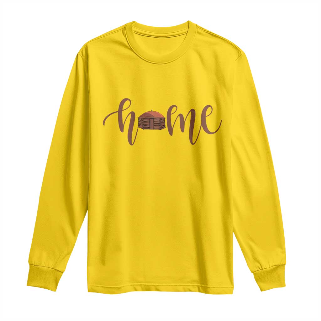 Rustic Hogan Home Typography Long Sleeve Shirt Native American Heritage Pride TS12 Daisy Print Your Wear