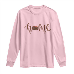 Rustic Hogan Home Typography Long Sleeve Shirt Native American Heritage Pride TS12 Light Pink Print Your Wear