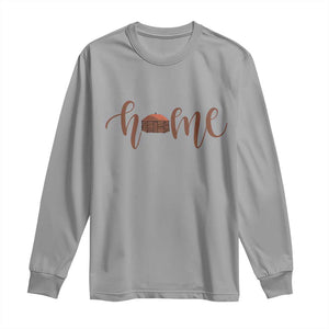 Rustic Hogan Home Typography Long Sleeve Shirt Native American Heritage Pride TS12 Sport Gray Print Your Wear