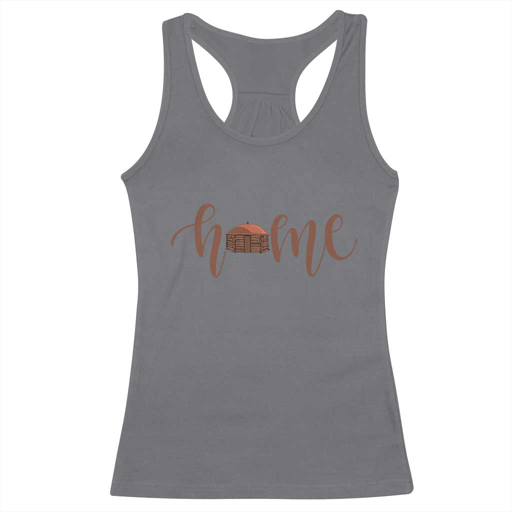 Rustic Hogan Home Typography Racerback Tank Top Native American Heritage Pride TS12 Charcoal Print Your Wear