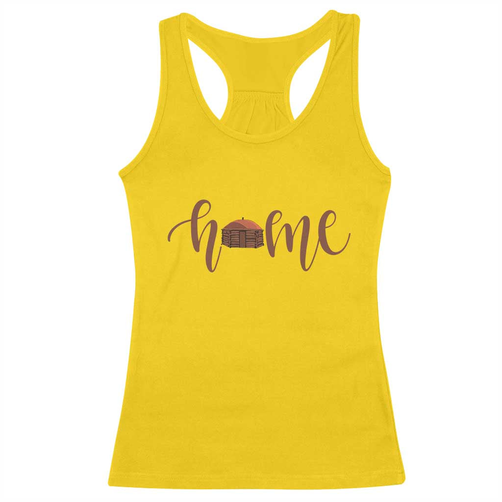 Rustic Hogan Home Typography Racerback Tank Top Native American Heritage Pride TS12 Daisy Print Your Wear