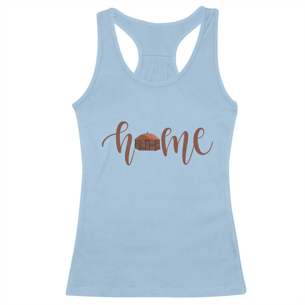 Rustic Hogan Home Typography Racerback Tank Top Native American Heritage Pride TS12 Light Blue Print Your Wear